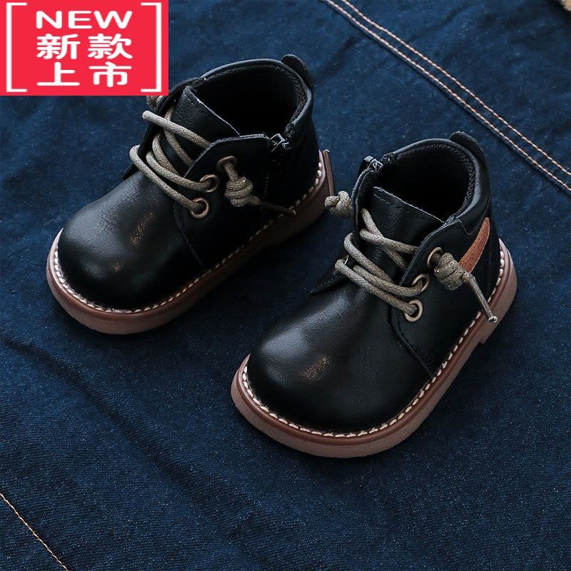 可莉允宝宝马丁靴春秋季款一岁女童靴子男童短靴婴儿软底学步鞋儿童鞋子图片