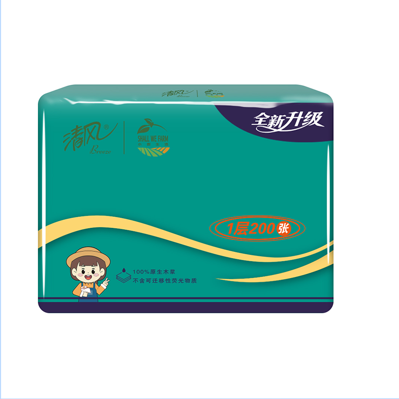 清风小微生活 A913GJW 擦手纸 1层200张/包*20包(箱)