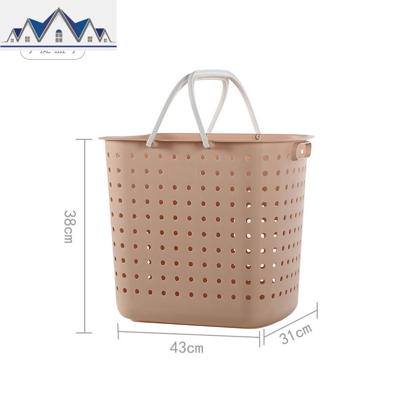 脏衣篮收纳筐塑料家用脏衣服收纳框大号浴室洗衣娄洗衣篮子脏衣篮 三维工匠收纳篮 北欧粉手提篮