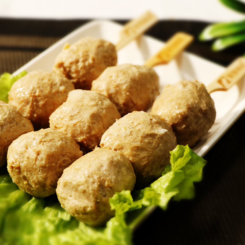 [苏宁生鲜]春雪食品关东煮照烧脆骨丸子串1000g 出口日本级 鸡肉丸