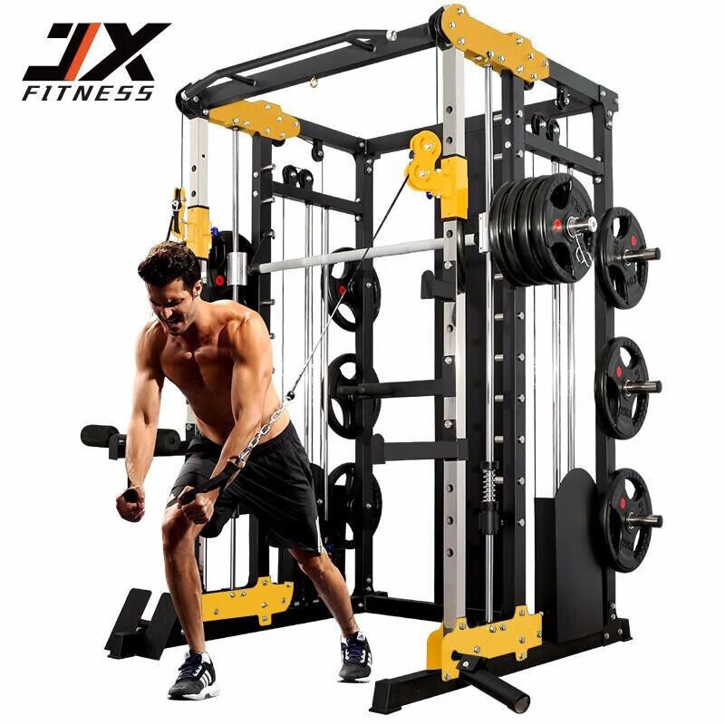 军霞(JUNXIA)JX-DS934 史密斯机龙门架训练器举重床深蹲综合健身器材 健身房专用-高清大图