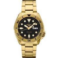 SEIKO/精工 中性名品腕表自动机械运动风格防水金色旋转表圈手表