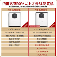 美国心诺（xnuo）制氧机家用吸氧机老人带雾化静音 小型可调婴儿雾化机雾化器肺气肿制氧仪 Y8-3L医用便携式孕妇氧气机