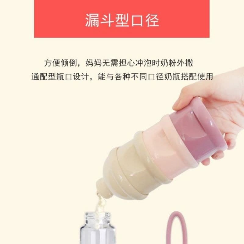 [促销]婴儿奶粉盒便携外出装奶粉罐迷你奶粉格分装储存密封盒三层大容量图片