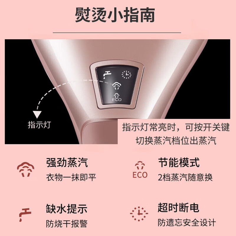 苏泊尔(SUPOR)挂烫机微增压大蒸汽手持挂烫机家用电熨斗大功率干湿熨烫旅行出差便携小型熨烫机 EGH-703A 香槟金高清大图