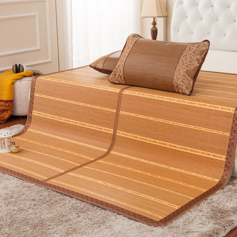 竹席凉席折叠双面碳化15米18m床冰丝藤