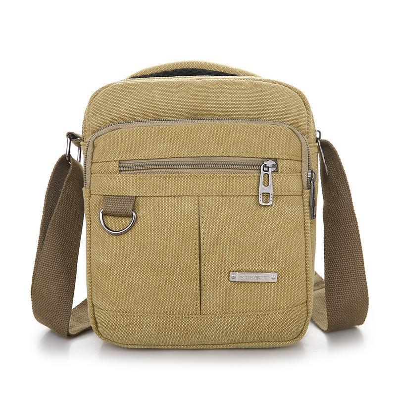 派尼美特男包帆布包单肩包男士包包斜挎包商务公文包休闲时尚竖款小