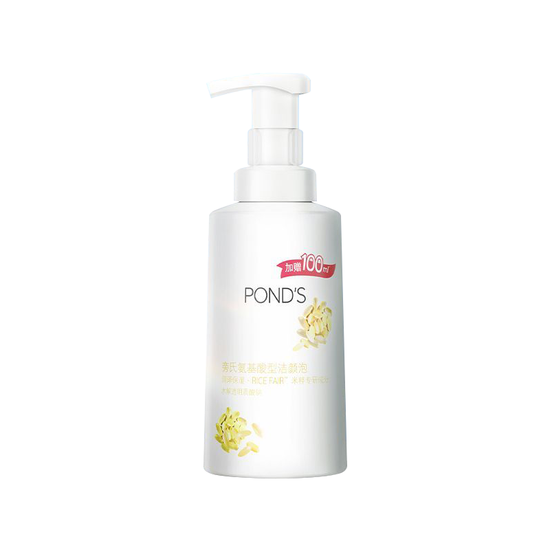旁氏(POND’S)洗面奶米粹润泽氨基酸洁面泡泡沫樱粉慕斯温和清洁保湿男女士 米粹泡泡 400ml [新款加量装]