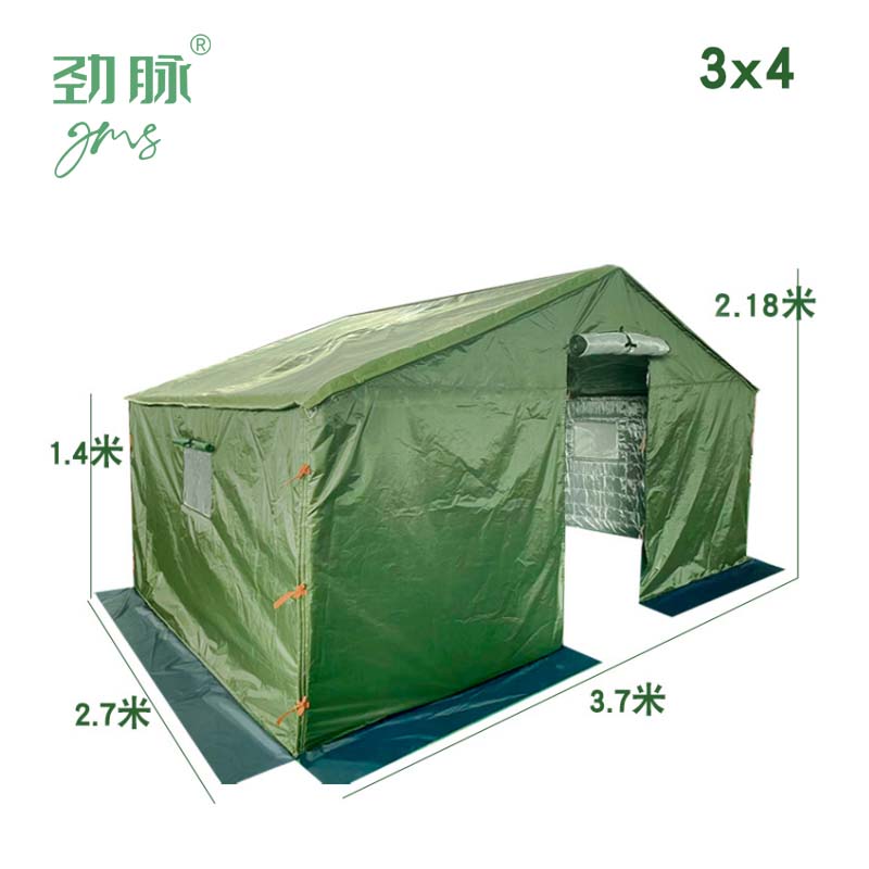 劲脉 户外救灾帐篷 无地梁-3*4 顶高清大图