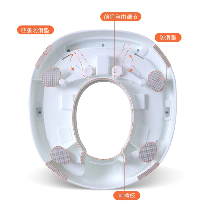 儿童坐便器马桶垫幼儿男女宝宝手扶式马桶坐便圈婴儿智扣坐便凳加大马卡龙蓝软垫款+2保暖垫(送马桶刷+挂钩)