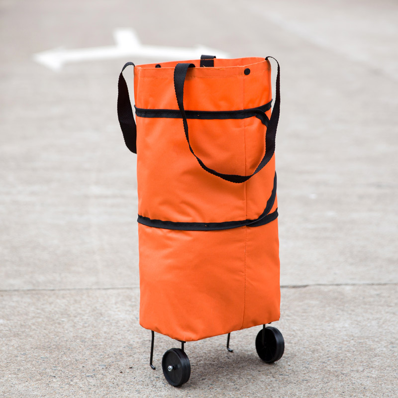 可折叠拖轮包收纳包便携买菜车布袋老年购物车小拉车拉杆购物袋视频