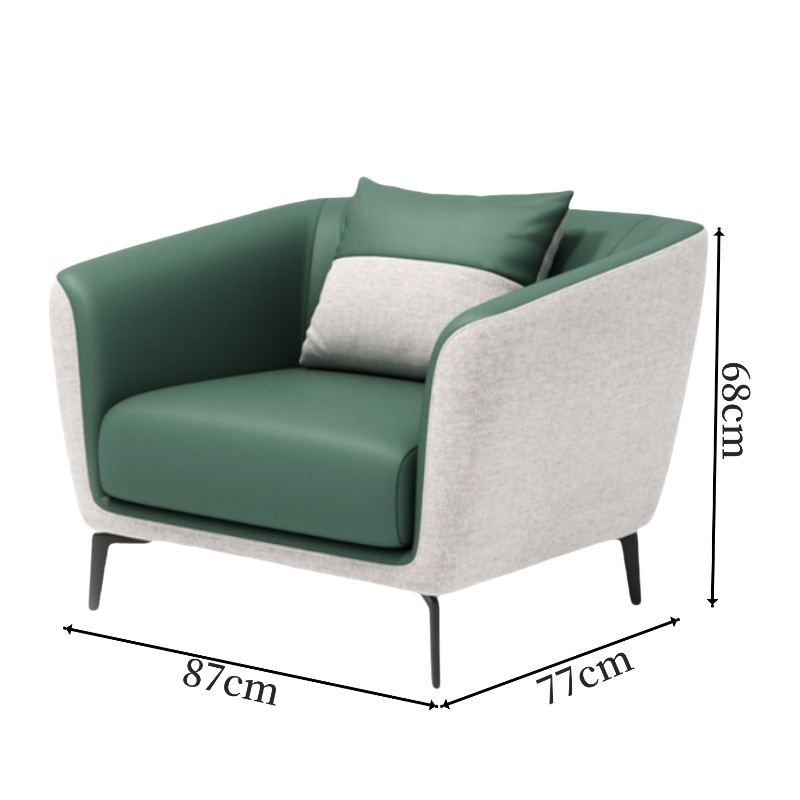 豫龙都接待沙发单人位张高清大图