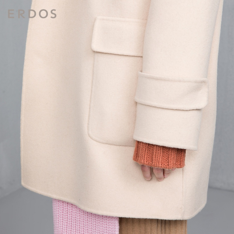 ERDOS 秋冬 中长款休闲保暖女士羊毛羊绒毛呢大衣
