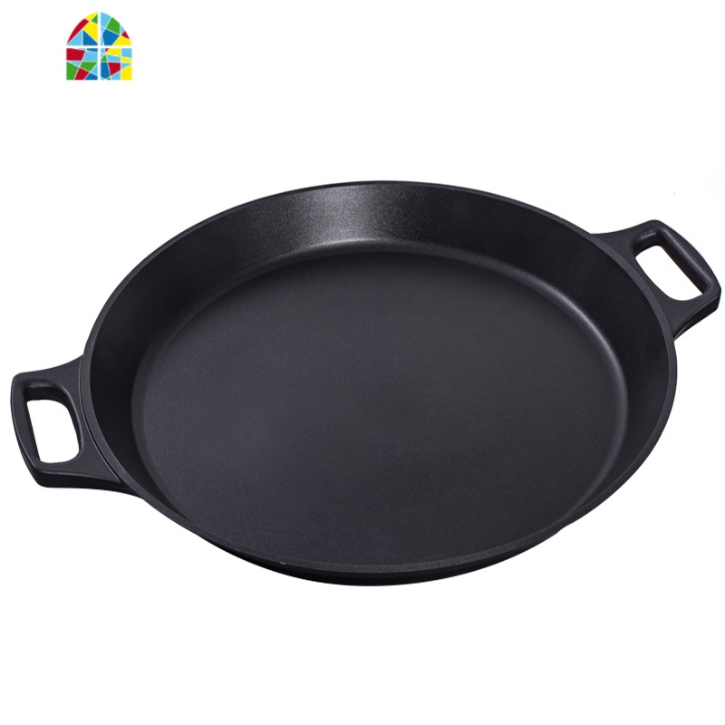 平底锅煎锅烙饼锅水煎包煎饺锅千层饼专用锅商用大号煎锅不粘锅 FENGHOU 双耳平底锅[36CM]高清大图