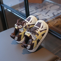 儿童鞋子秋季新款女童阿甘运动鞋韩版男童休闲鞋跑步鞋德训鞋_694 37码内长22.6cm BBW3706/黄色