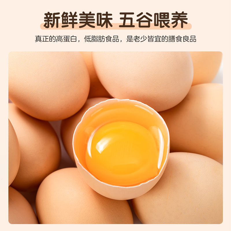 [苏鲜生推荐] 三物纪 AA级新鲜土鸡蛋15枚无沙门氏菌皖南营养橙心鸡蛋高清大图