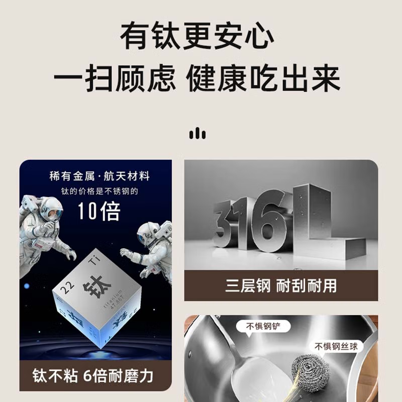 荣事达(Royalstar)RDG-ZH32GB6S-T 电炒锅 2100W(单位:台)不锈钢色高清大图