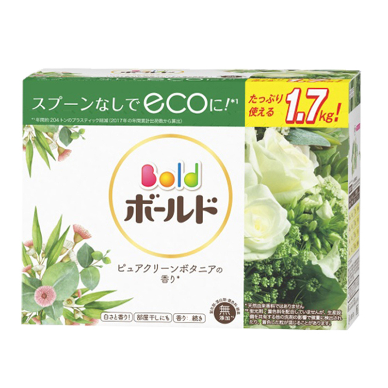 宝洁(Procter&Gamble) 日本进口衣物美白洗衣粉 香味持久屋内晾干 大容量装1.7kg