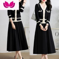 七斓小香风针织套连衣裙女装2023年新款气质时尚春季套装裙子