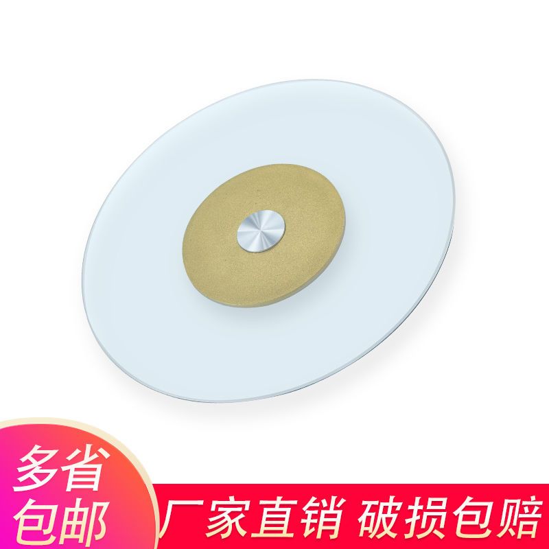 钢化玻璃转盘餐桌钢化玻璃底座饭店圆桌钢化转盘旋转玻璃家用