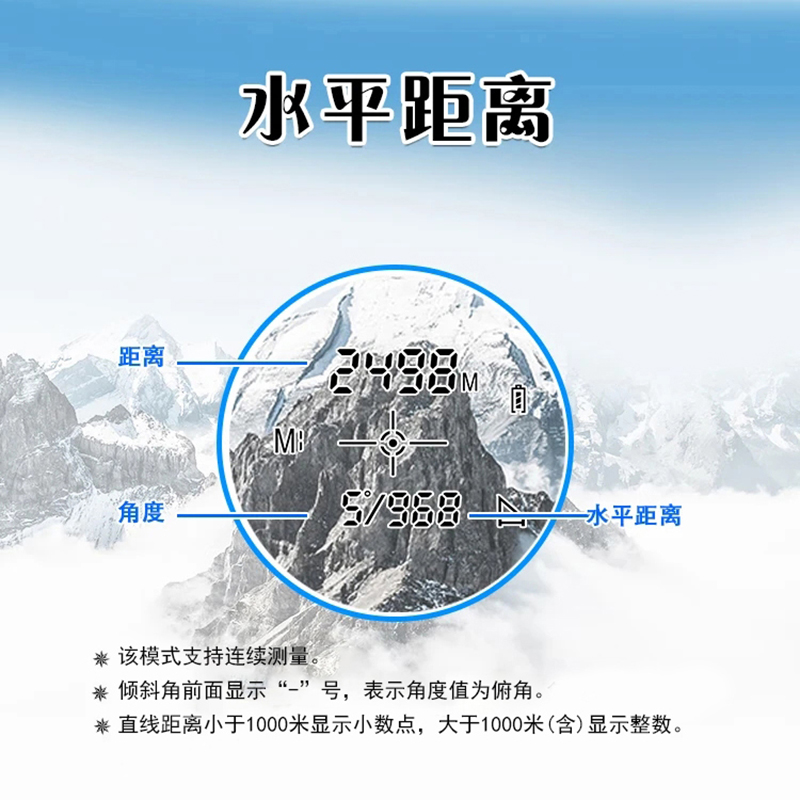 Lcantu徕佳图LRF5000 激光测高测距仪 带测角两点测高功能高清大图