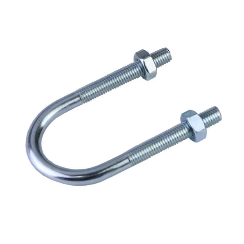 中锦科技 镀锌U型螺栓螺丝加长U形管夹管卡 M12*27*67mm 4.8级 套高清大图