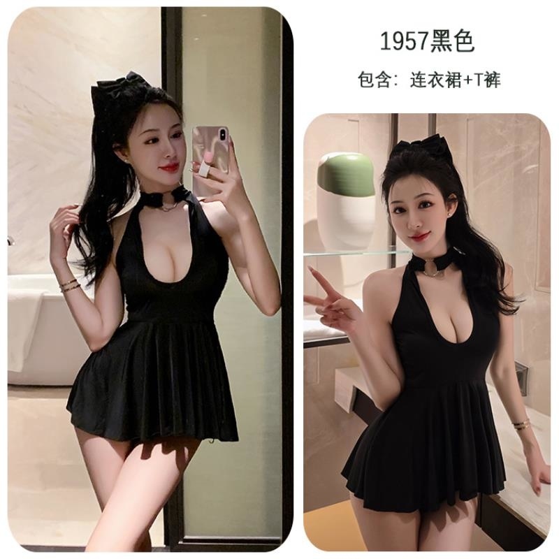 长夜漫漫情趣内衣性感正反俩穿镂空连身裙纯欲睡制服诱惑套装nthF高清大图