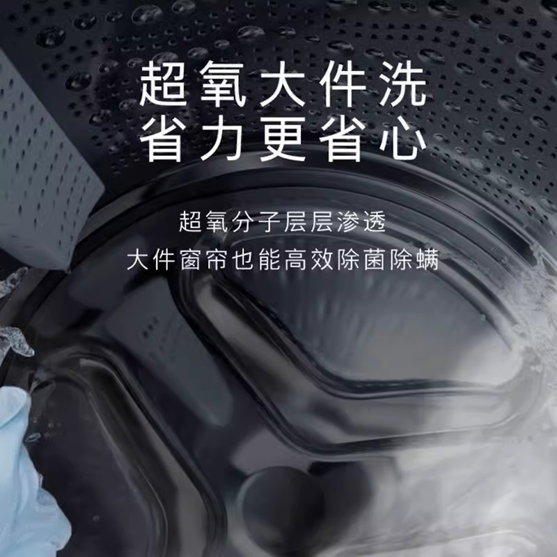 西门子WG54A2E10W 10kg 湖蕴蓝超氧洗衣机 超氧空气洗 智能除渍高清大图