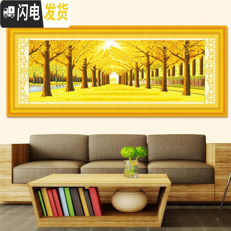 三维工匠十字绣2019新款绣5D钻石画满钻金满地钻石绣点钻贴 钻石画满钻[250*100厘米]AB彩钻[尺寸越大越好看]高清大图