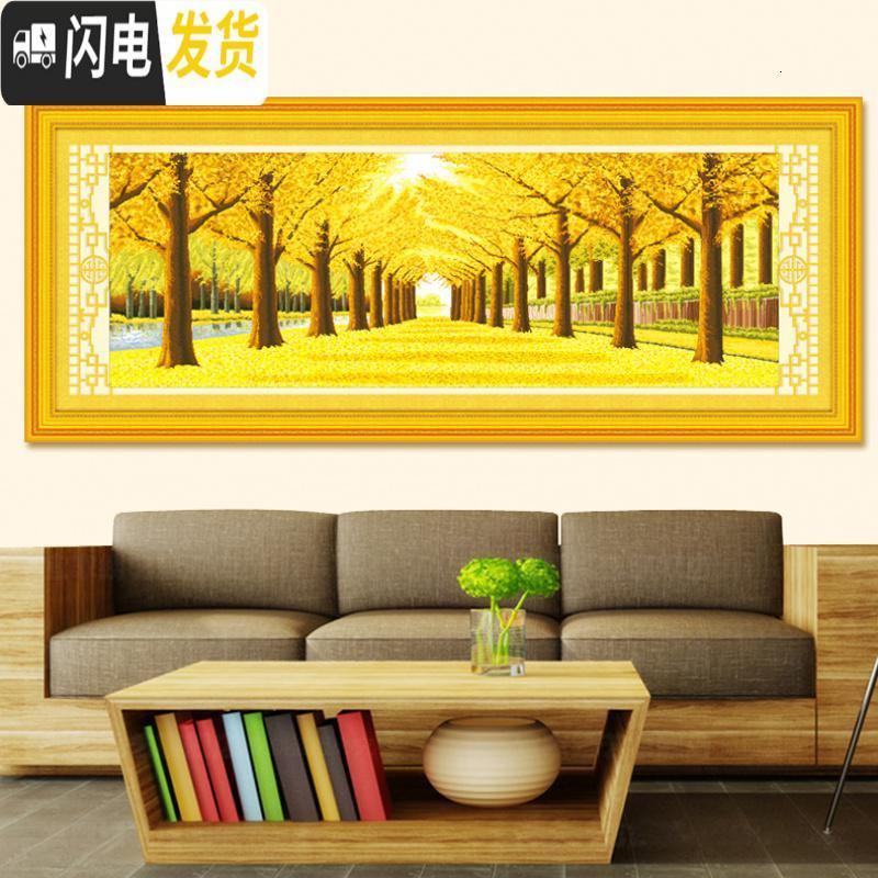 三维工匠十字绣2019新款绣5D钻石画满钻金满地钻石绣点钻贴 钻石画满钻[250*100厘米]AB彩钻[尺寸越大越好看]