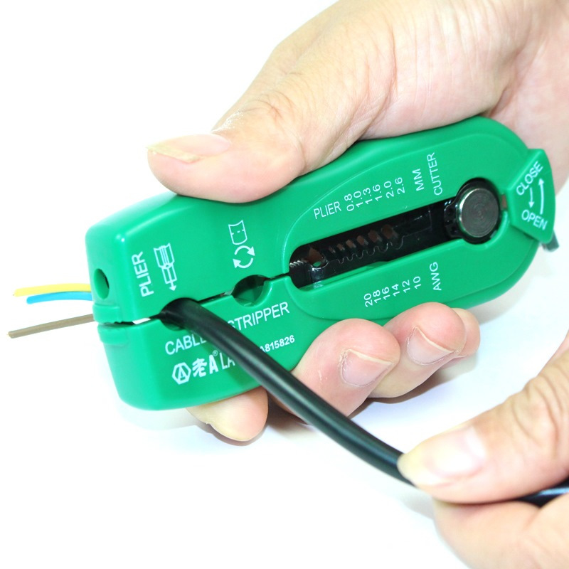 老A LA815826 剥线钳 进口多功能掌上型剥线器 剥皮钳子电线剥皮器0.8-2.6mm高清大图