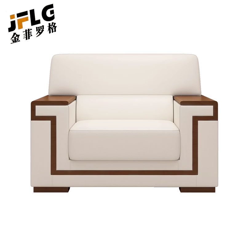 金菲罗格贵宾新中式西皮单沙发单人位高清大图