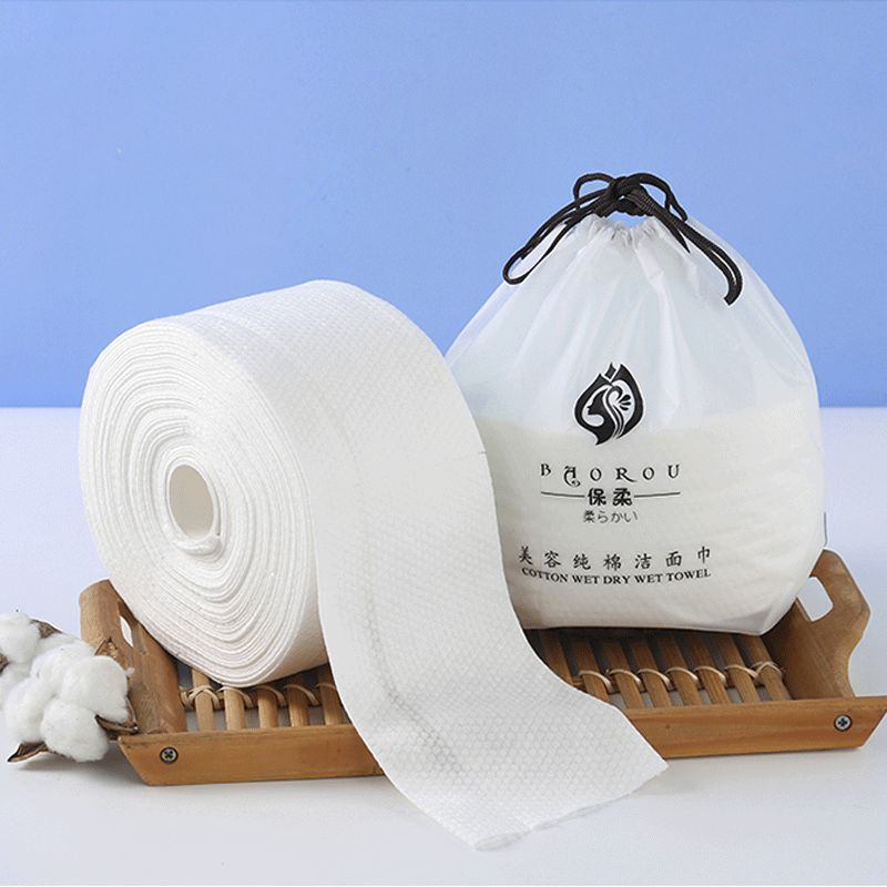 成人棉柔巾干湿两用一次性洗脸巾加大加厚柔软婴幼儿擦洗脸擦脚丫 加厚洗脸巾[1卷]装