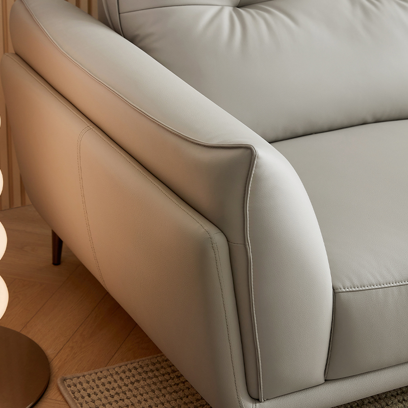 全友家居现代简约皮艺沙发客厅大小户型家用三人位一字沙发直排高清大图