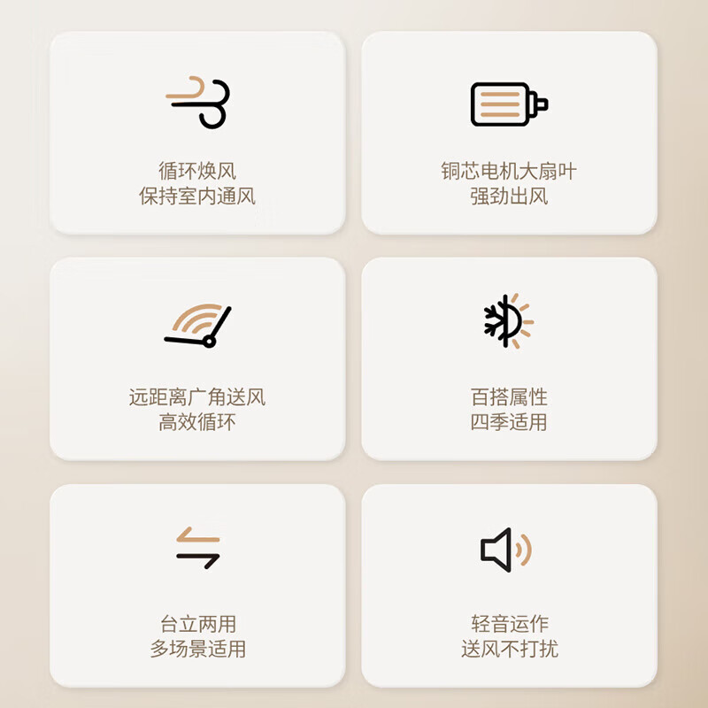 苏泊尔(SUPOR)空气循环扇电风扇家用大风力落地扇涡轮换气扇办公室宿舍立式轻音风扇 EFC-111A-23 机械款高清大图