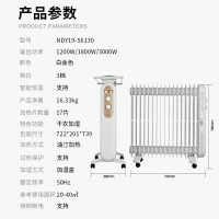 格力(GREE)电油汀取暖器 NDY19-S6130 家用 油丁电暖器 节能取暖器 干衣加湿暖气片 17片3000W油汀