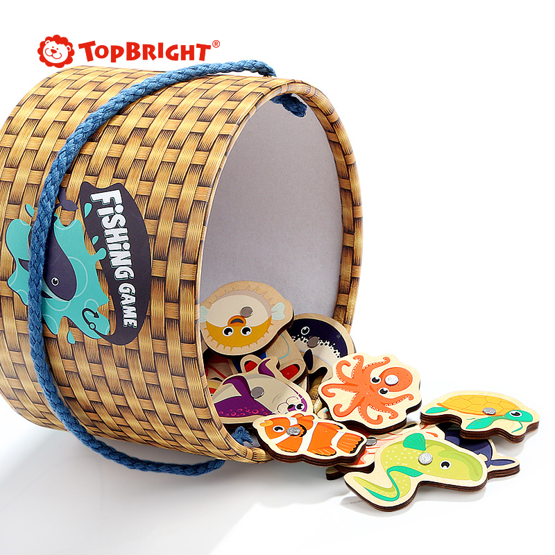 特宝儿(Topbright) 仿真垂钓游戏单人版 一岁半宝宝木制钓鱼玩具磁性儿童益智玩具2周岁以上男女孩启蒙120372高清大图