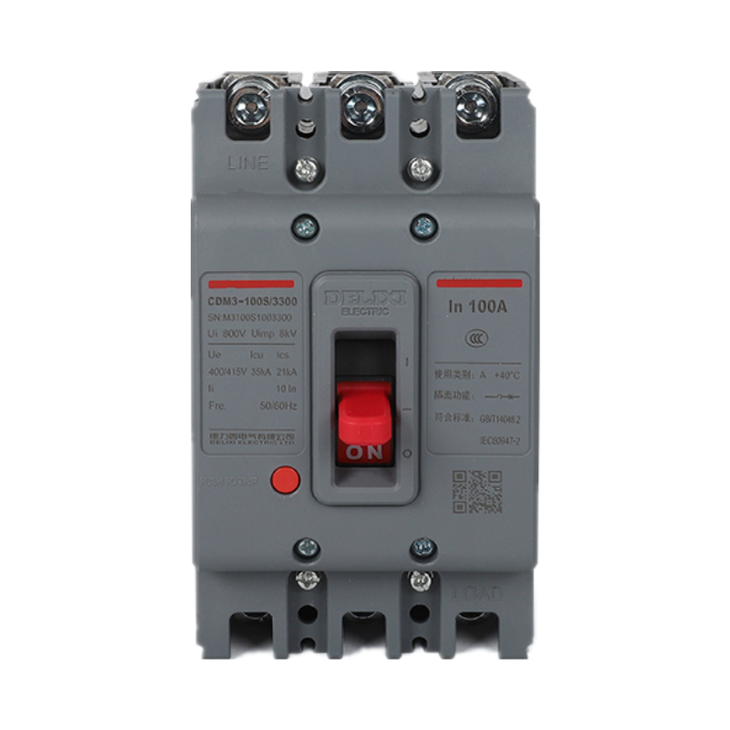 德力西塑壳断路器空气开关cdm3-100s/3300家用100a漏电保护空气开关