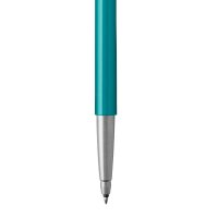 派克PARKER 签字笔 威雅系列蓝绿色白夹宝珠笔 学生办公通用日常书写拔帽式佩戴0.7mm黑色水性宝珠笔芯