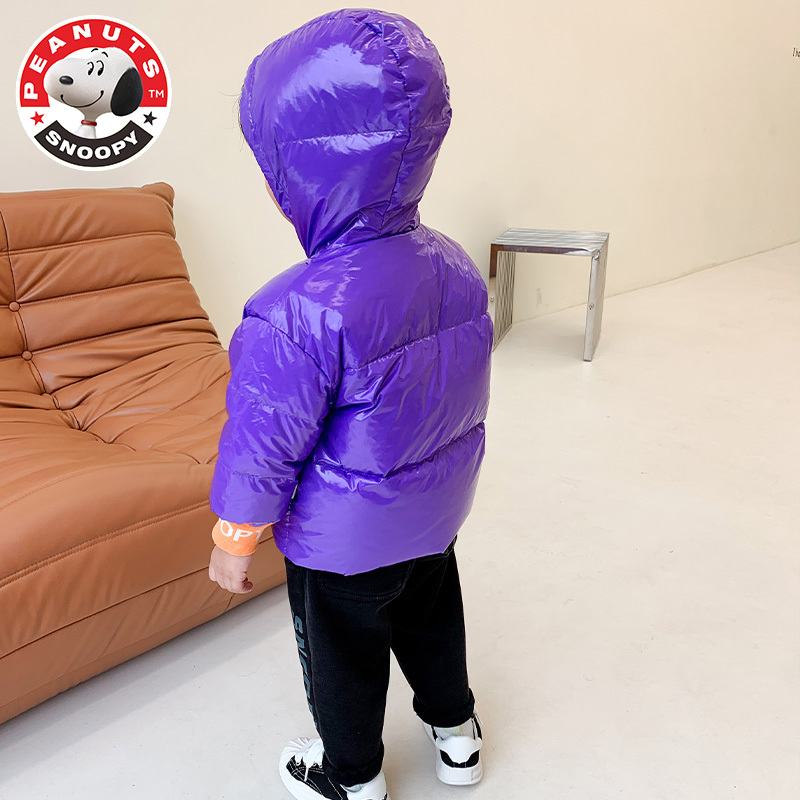 史努比(SNOOPY)新款儿童羽绒服中小童宝宝加厚羽绒服男女童印花保暖外套AF016