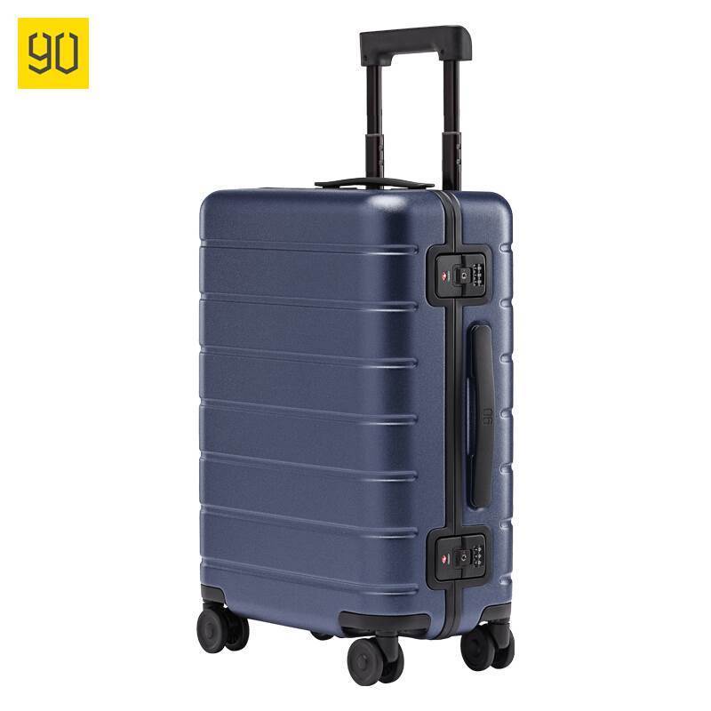 小米(MI) 90分框体旅行箱20英寸密码锁行李箱 大容量轻盈行李箱静音万向轮密码锁登机箱 蓝色 20英寸