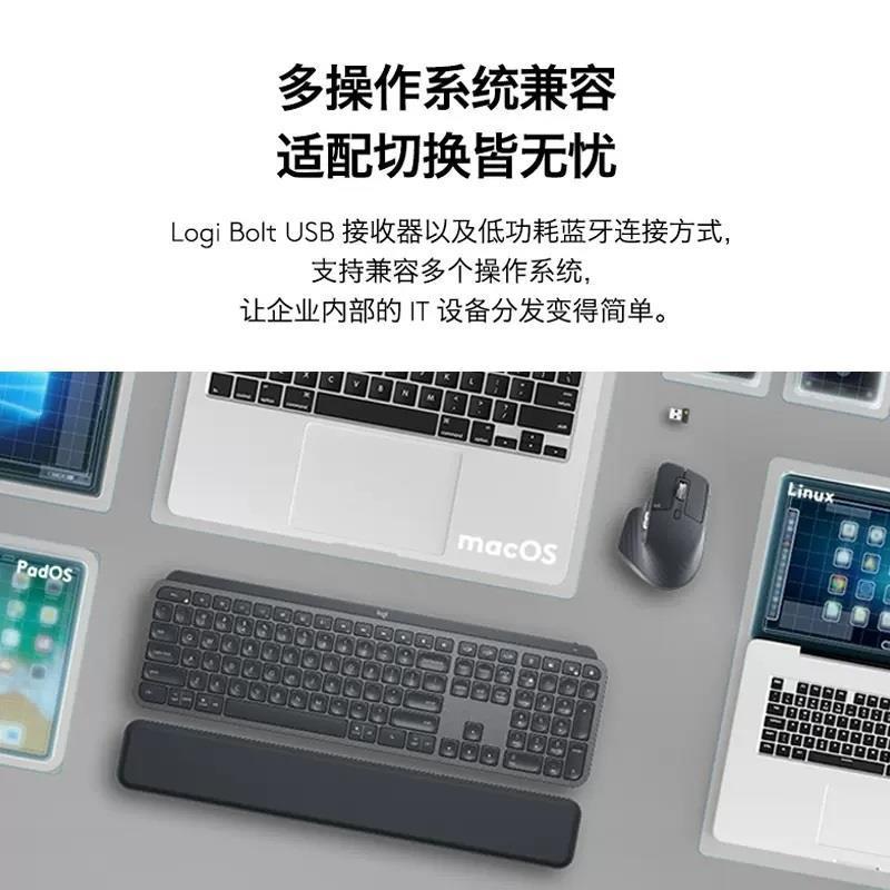 罗技(Logitech)MX KEYS S COMBO无线键鼠套装-黑色