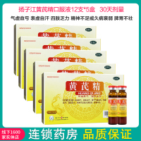 30天剂量】扬子江黄芪精口服液12支*5盒 用于气虚血亏 表虚自汗 四肢乏力 精神不足或久病衰弱 脾胃不壮