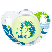 NUK夜光型硅胶安抚奶嘴(18-36个月)花型随机