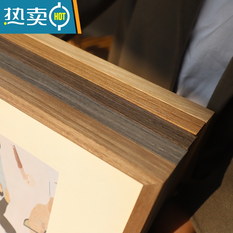 敬平字画装裱框外框国画书法框架实木相框正方形画框挂墙定制任意尺寸 原木色 放70*70cm高清大图