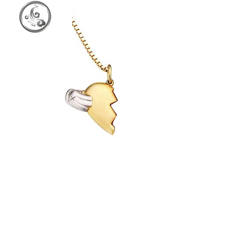 抖音心碎时分拼接爱心项链情侣款一对闺蜜创意生日异地恋男女 JiMi高清大图