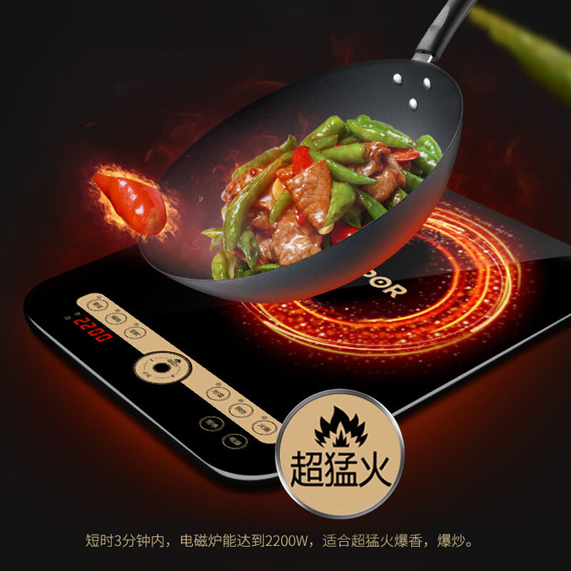 苏泊尔(SUPOR)C22-IH91 ZMD安心系列 大功率触控 六大功能 大面板 定时功能电磁炉 配双锅高清大图