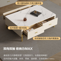 苏宁官方意式轻奢岩板茶几电视机柜组合现代小户型-DSG007