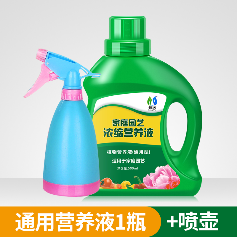【补贴10%】营养液植物通用型花肥家用盆栽发财树富贵竹绿萝多肉花卉绿植肥料 通用型营养液500ml*1瓶+喷壶