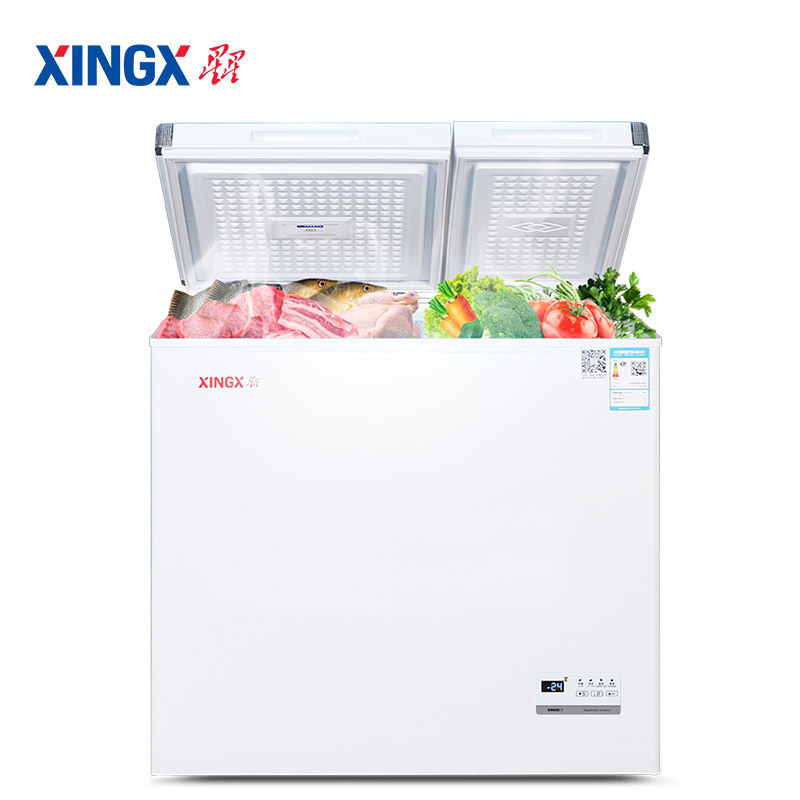 星星(XINGX)196升冰柜双温家用冷柜小型 冷藏冷冻卧式商用保鲜冰箱 节能省电主推 BCD-196XGE高清大图